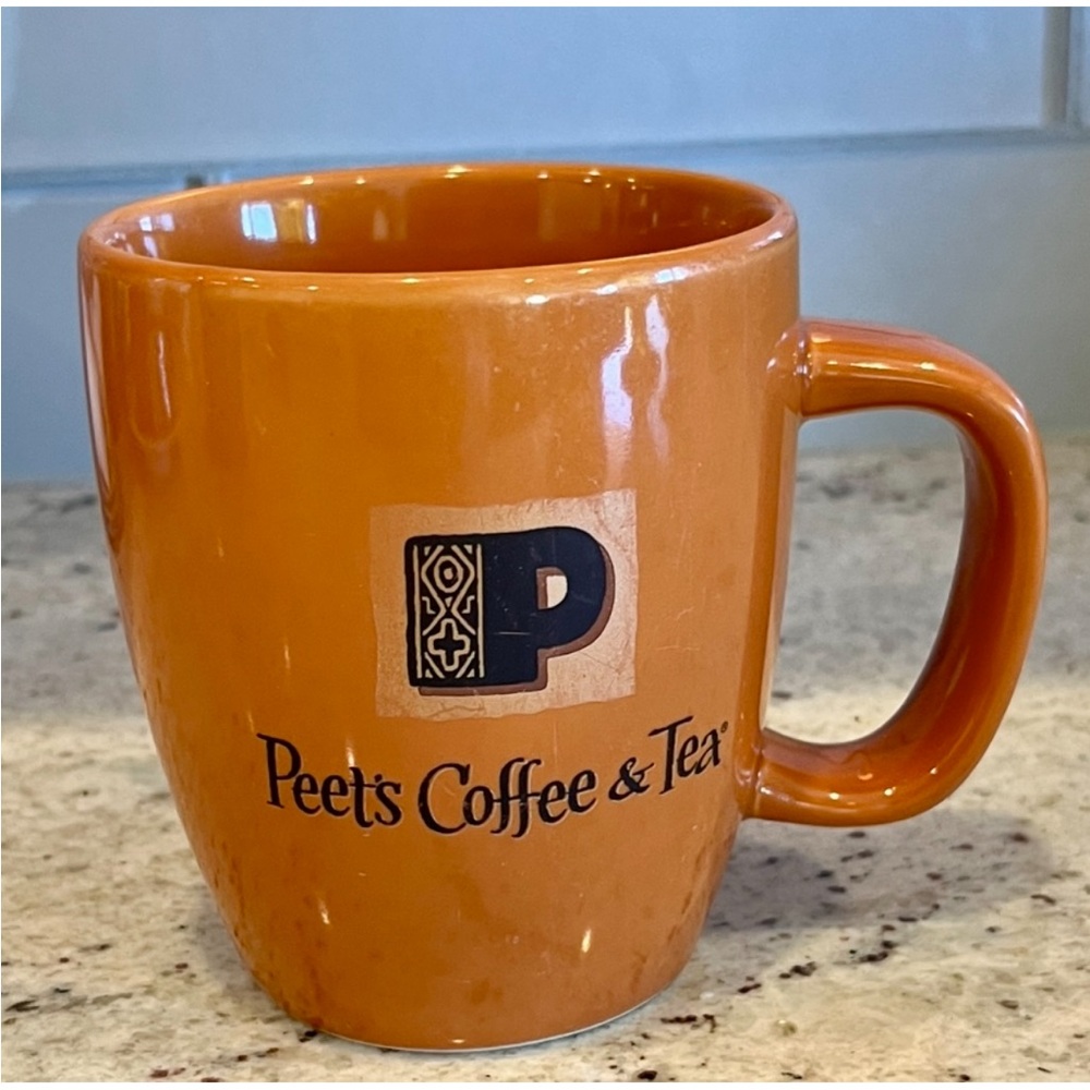 Peet’s Coffee Burnt Orange Coffee Mug Boden Stoneware